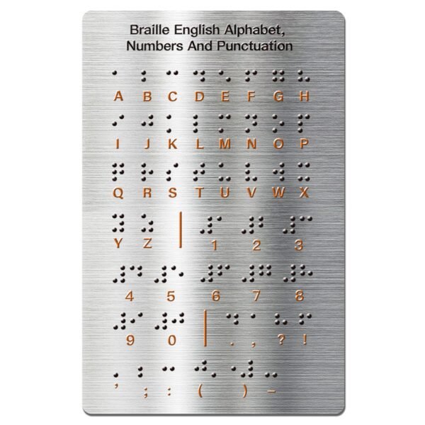 Braille Alphabet Board, a Learning Tool for Braille Beginners, Braille Teaching aids, Braille Learning Tools with Letters, Numbers, and Symbols.