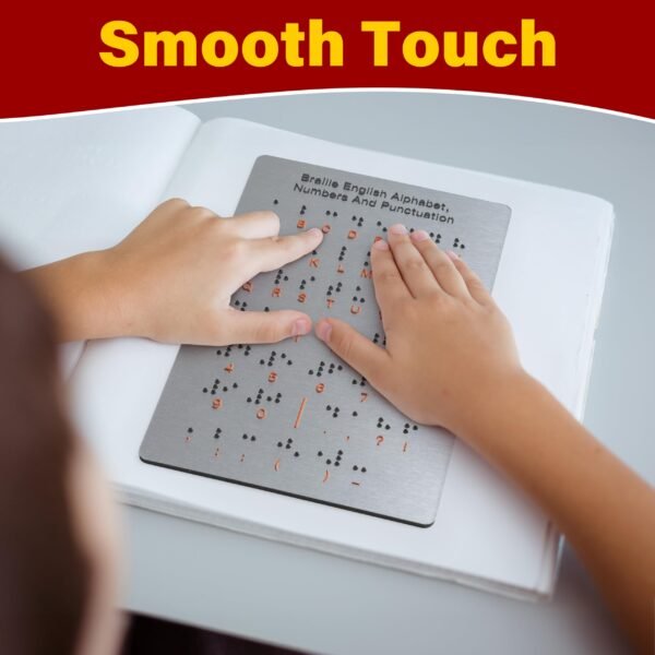 Braille Alphabet Board, a Learning Tool for Braille Beginners, Braille Teaching aids, Braille Learning Tools with Letters, Numbers, and Symbols. - Image 3