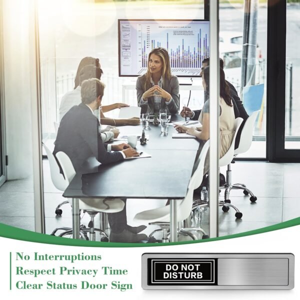 Do Not Disturb Sign,Office Door Signs for Home Office Restroom Conference Hospital Privacy Slider Door Indicator Sign Tells Whether Room Vacant or Occupied - Image 5