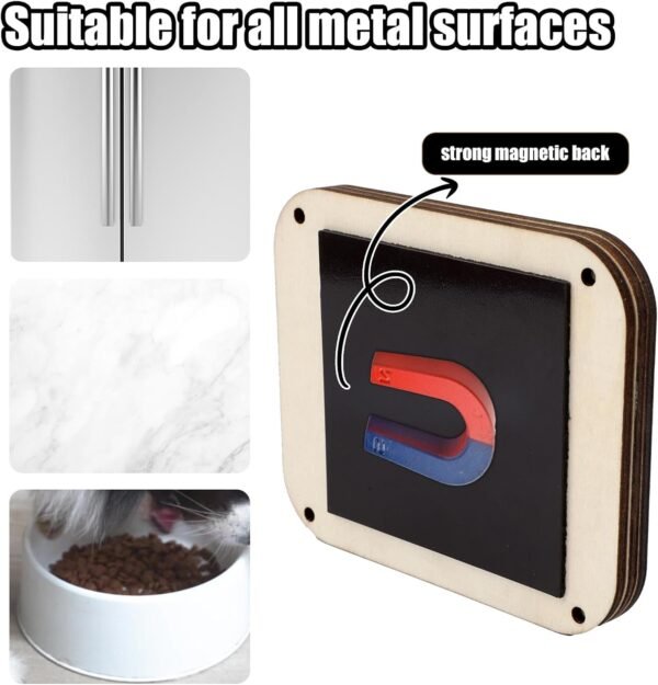 Dog Feeding Reminder, Strong Magnetic Force Have We Been Fed Pet Feeding Tracker Single Side AM/PM Daily Indication Chart Feed Your Pets Fridge Magnet Sign for Prevent Dog Cat Over or Under Feeding - Image 6